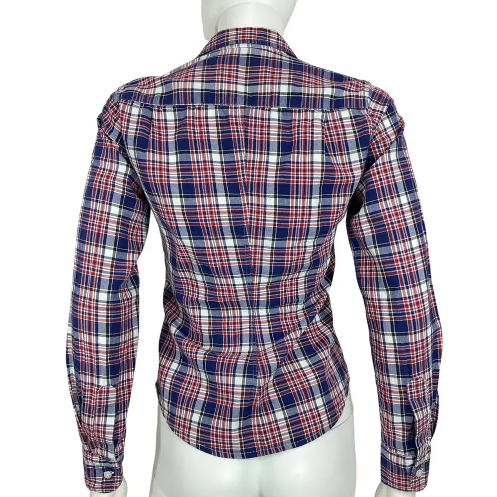 Frank & Eileen Plaid Multicolor Barry Button Up Shirt Size XXS